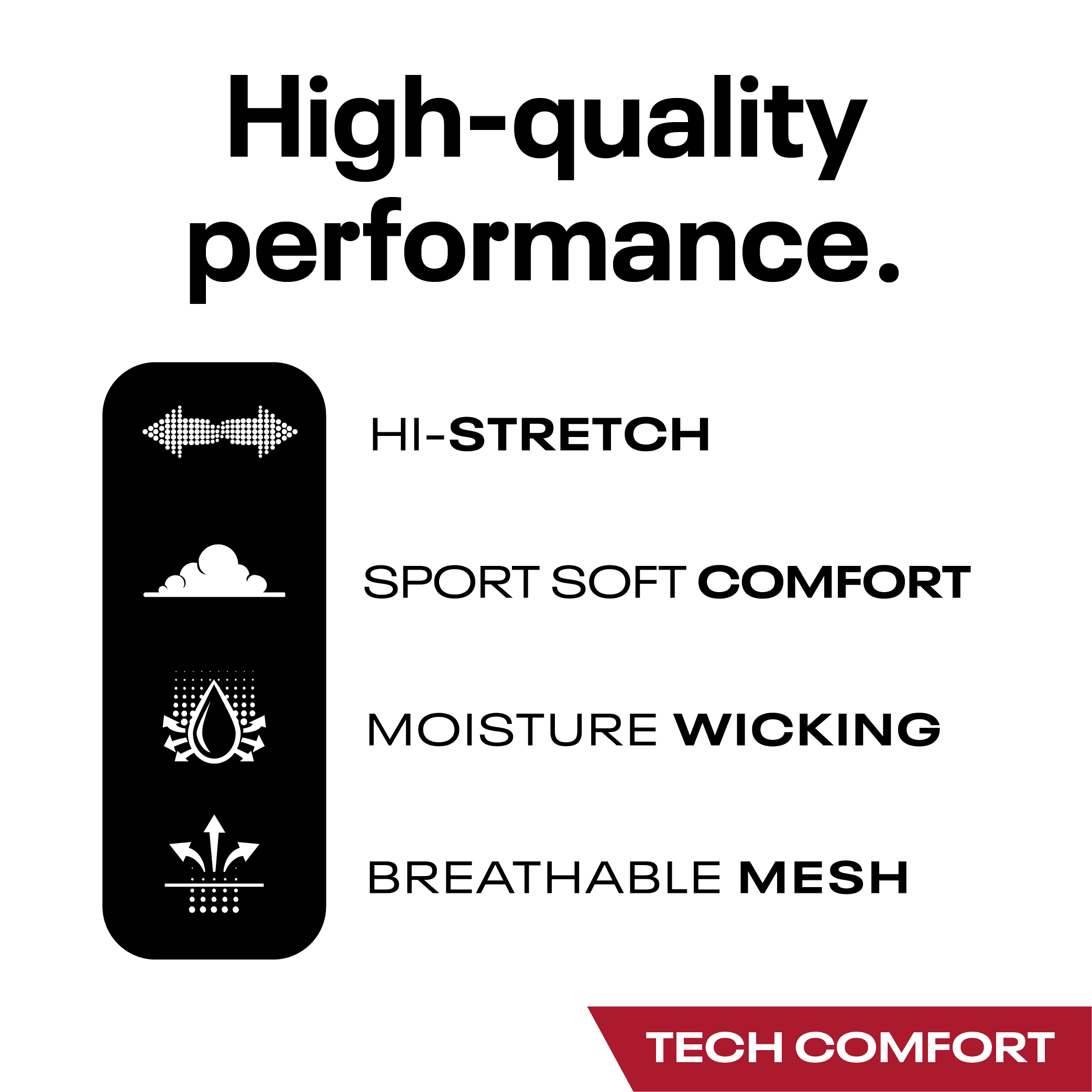 Reebok Men's Underwear Tech Comfort Long Length Boxer Brief Underwear, 9 inch, 3 Pack