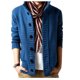 thumbnail image 3 of Suéter de cuello alto con hebilla pirata de otoño e invierno para hombre, suéter coreano grueso, cárdigan de punto de lana con aguja gruesa, 3 of 5