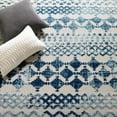 thumbnail image 7 of Reflect Giada Abstract Diamond Moroccan Trellis 5x8 Indoor or Outdoor Area Rug Ivory and Blue, 7 of 7