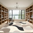thumbnail image 2 of ODIKA 5'x7' Machine Washable Non-Slip Area Rug, Abstract Beige High Traffic Rug with Pad, Beige, 1029254, 2 of 8