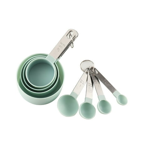 

Homeex Stainless Steel Measuring Cup And Measuring Spoon Set Blue 8piece set