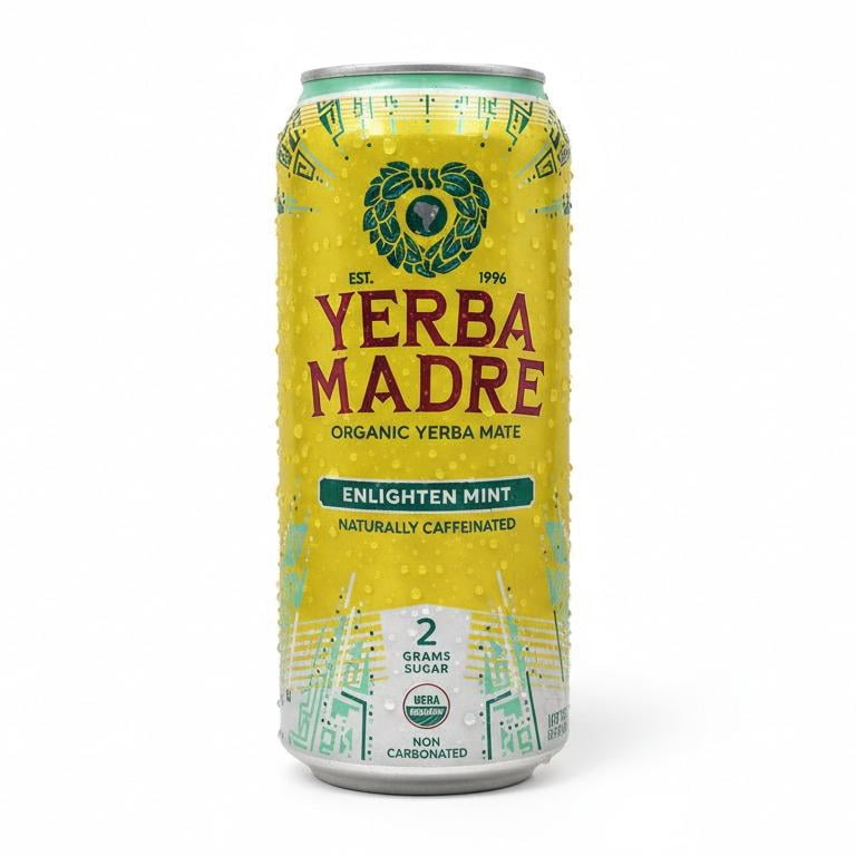 Guayaki Yerba Mate Enlightened Mint Low Sugar Energy Drink – 6 Pack