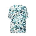 thumbnail image 4 of ClodeEU Womens Print Plus Size Tops 3/4 Sleeve Blouses Shirts ,Casual V Neck Loose Tunic Tops Mint Green,Womens Plus S, 4 of 6