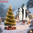 thumbnail image 3 of Stylish Metal Hanging Christmas Tree Wind Spinner - Abstract Design with Layered Circles Perfect for Festive Yard & Garden Decor, 3 of 7