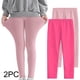 thumbnail image 1 of Odeerbi 3-12 Años Niñas 2 Pcs Leggings Mallas Elásticas Lycra Pantalones de Comodidad Suavidad Transpirable Pantimedias, 1 of 9