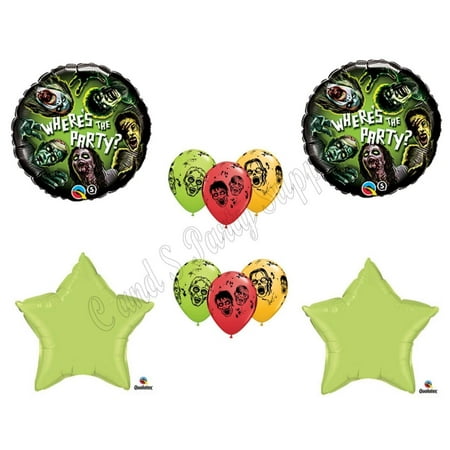 Zombies Party The Walking Dead Zone Halloween Balloons Decorations