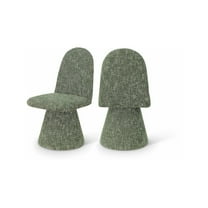 Meridian Furniture Renuar Green Fabric Dining Chair (Set of 2)