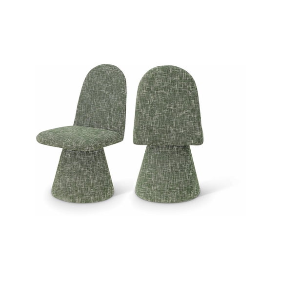 Meridian Furniture Renuar Green Fabric Dining Chair (Set of 2)
