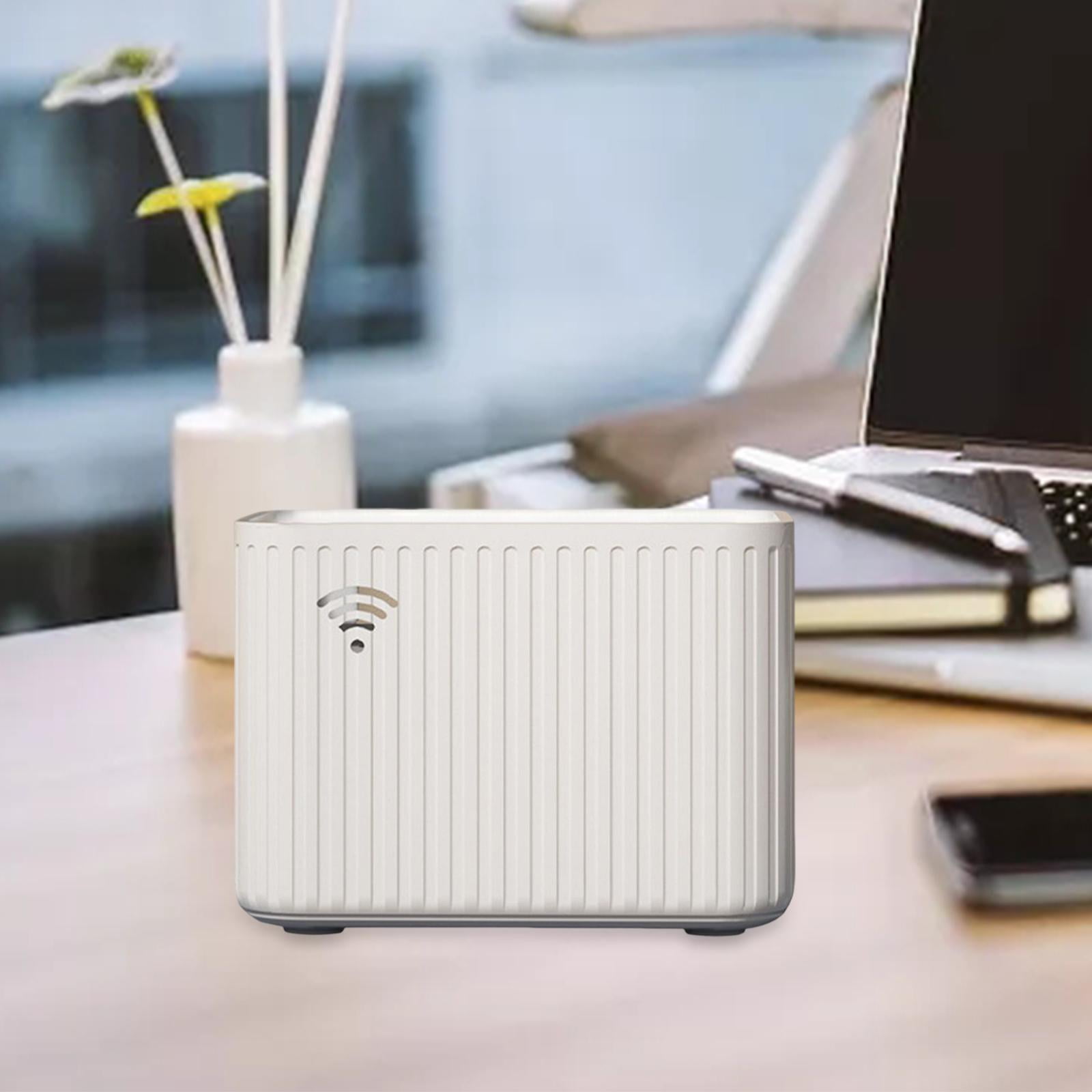 Wzmzjy Desk Router Storage Case Conceal Power Strips Data Line Storage Cable Management White