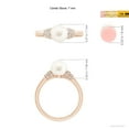 thumbnail image 5 of Angara Freshwater Cultured Pearl & Pave-Set Diamond Ring in 14K Rose Gold for Women | June Birthstone Jewelry for Her, 5 of 8