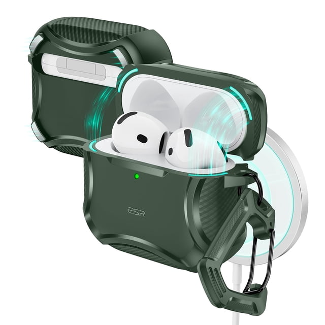 Funda para AirPods 4 ESR HaloLock Cyber Series con protección contra caídas