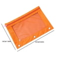 thumbnail image 3 of Estuche para lápices con 3 anillas, 3 unidades, cierre con cremallera, color, gran capacidad, ventana transparente, estuche para lápices con 3 refuerzos, 3 of 4
