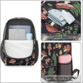 thumbnail image 4 of Mushroom and Moon Black Pattern 17" School Backpacks for Teens,Waterproof Oxford Fabric,S-Shape Padded Straps for School,Travel,Hiking,Camping, 4 of 6