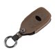 thumbnail image 1 of Coche Llavero Funda 4 Botones Remoto Llavero Estuche Marrón con Llave Cadena, 1 of 1