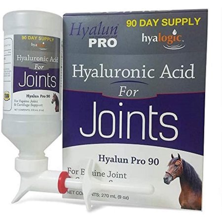 UPC: 0858259000438 | Hyalogic Hyaluronic Acid Horse Joint Supplement Pure Hyaluronic Acid (HA) Equine Joint Supplement & Cartilage Care Available as 30 and 90 Day Supplment Horse Muscle Rub and G