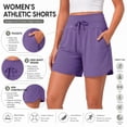 thumbnail image 5 of Women's High Waisted Yoga Shorts with Zipper Pockets, Loose Fit Drawstring Athletic Shorts for Women, Quick Dry Breathable Casual Workout Running Lounge Shorts for Gym Hiking Travel, 5 of 8
