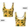 thumbnail image 5 of Lsque Bees and Sunflowers Printed Women'S Sports Bra, Compression, Moisture Wicking, High-Impact Sports Bra For Women,Supportive sports bra-, 5 of 9