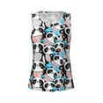 thumbnail image 4 of Xecao Panda Cute Hearts print women's scoop neck, loose-fit workout tank tops for the gym., 4 of 9