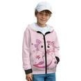 thumbnail image 3 of Chririnla Flower Cute Axolotl Fuzzy Hooded Pullover for Youth and Teen Girls - Fuzzy Sweatshirts for kid Trendy Fall Top for School and Casual Outerwear, 3 of 7
