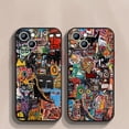 thumbnail image 2 of B-Basquiats Art For iPhone 15 Ultra 14 13 12 11 Mini XS XR X 8 7 Pro Max Plus Frosted Translucent Phone Case, 2 of 5