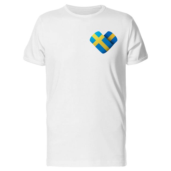 I Love Sweden Heart Flag Tee Men's -Image by Shutterstock