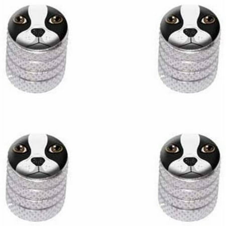 - Boston Terrier Face Dog Pet Tire Rim Wheel Aluminum Valve Stem Caps, Multiple Colors
