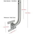 thumbnail image 3 of Outdoor Weather Station, Antenna, WiFi Extender Mounting Pole Bracket, Adjustable Pivot/Lock Bracket & J-Pipe Mast, Easy Installation, Solid Rustproof for Wall,Eave or Roof Mounting, 3 of 7