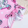 thumbnail image 6 of NIEWTR Toddler Baby Girl Swimsuit Long Sleeve Dot Print Zipper Swimwear Cute Kids Girl Ruffle Swimming Sunsuit Swimwear Beach Bathing Suit for Summer Vacation 18-24 Months Pink, 6 of 7