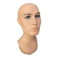 thumbnail image 4 of Maniquí Peluca de cabeza para hombre, soporte de PVC multiusos resistente, cabeza de maniquí, soporte de exhibición para peluca, sombreros, joyería,, 4 of 8