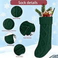 thumbnail image 5 of Cable Knit Christmas Stockings, 18 Inch Diamond Pattern Hanging Stocking, Indoor Outdoor Festive Christmas Decorations for Fireplace Mantel, Christmas Tree, Storage Candy and Christmas Holiday Gifts, 5 of 7
