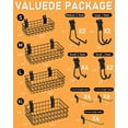 thumbnail image 4 of INCLY 30PCS Slatwall Accessories Set, Includes 4 Pack Ventilated Metal Wire Slatwall Baskets and 26PCS Multisized Heavy Duty Slatwall Hooks for Garage Rooms Shops Storage Organizing Display, 4 of 7