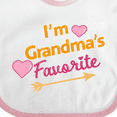 thumbnail image 4 of Inktastic I'm Grandma's Favorite with Arrow and Hearts in Pink Boys or Girls Baby Bib, 4 of 4