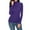 Purple, variant on Women's Built-in Bra T-Shirt, Long Sleeve Wirefree Comfort Top with Removable Padding, Seamless Stretchable Lounge Shirt for Yoga, Daily Wear, and Casual Outfits AG L