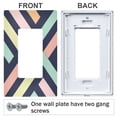 thumbnail image 3 of Yayeee Rocker Switch Wall Plate 1-Gang 4.6"x2.9" Home Decorative Outlet Cover, Green Stripes, 3 of 6
