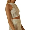 thumbnail image 6 of Liacowi Women’s Two Piece Summer Outfits, Sleeveless Hollow Out Tank Tops and Long Skirt Set, 6 of 9
