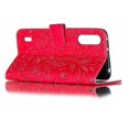 thumbnail image 4 of Funda de piel con estampado de flores de encaje para Xiaomi Mi CC9, color rojo, 4 of 4