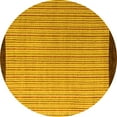 thumbnail image 1 of Ahgly Company Indoor Round Abstract Yellow Modern Area Rugs, 3' Round, 1 of 4