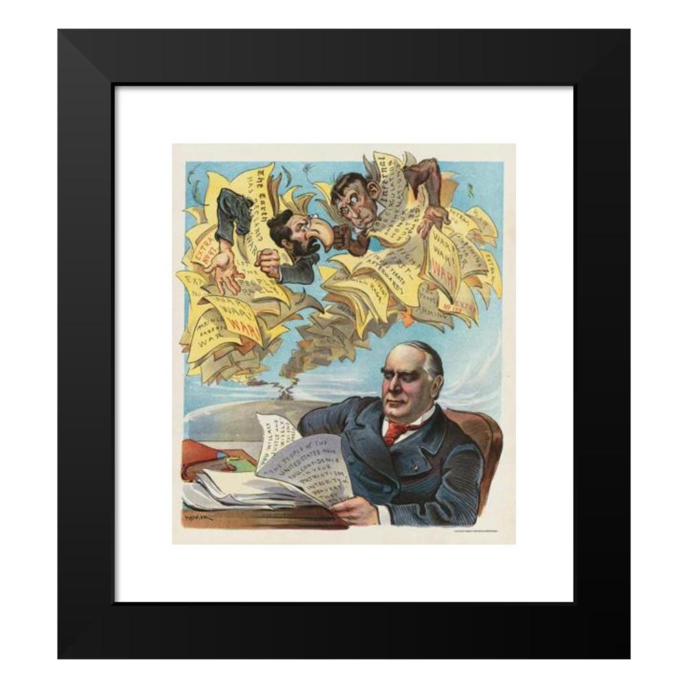 Udo Keppler 15x16 Black Modern Framed Museum Art Print Titled - Honor to Mckinley! (1898)