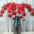 thumbnail image 3 of Mdesiwst  9 Head Artificial Moth Orchids with Stem Fake Phalaenopsis Home Office Table Centerpiece Faux Silk Flower Branch Floral Decoration, 3 of 6