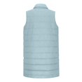 thumbnail image 4 of Wutalume Women's Long Vest Plain Sleeveless Hooded Winter Vest Outwear Jacket, Lightweight Warm Coat for Layering and Casual Fashion in Cold Seasons,Light Blue XL, 4 of 5