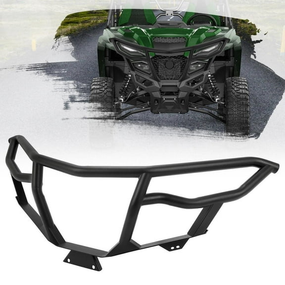BLACK FRONT BRUSH GUARD BUMPER FOR YAMAHA WOLVERINE RMAX2 / RMAX4 1000 21-24