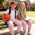 thumbnail image 5 of Avtoify Boys Pants Children's Solid Color Elastic Waist with Side Pockets Slim Sports Sweatpants Long Pants for Kids, 5 of 9