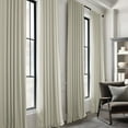 thumbnail image 2 of Exclusive Fabrics  Simply Velvet Room Darkening Curtains 2 Panels Set - Velvet Window Curtains for Living Room & Bedroom 50 X 108 - Off-White, 2 of 5