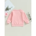thumbnail image 4 of Bagilaanoe Toddler Baby Girl Casual Sweatshirt Long Sleeve Letter Print Pullover 6M 12M 18M 24M 3T 4T Kids Fall Loose Tee Tops, 4 of 8