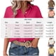 thumbnail image 3 of Craaazy Women's Relaxed Fit Collared Blouse, Solid Color Short Sleeve Button Down Top, Loose Comfy Cotton Casual Shirt with Pockets for Summer Gifts, 3 of 6