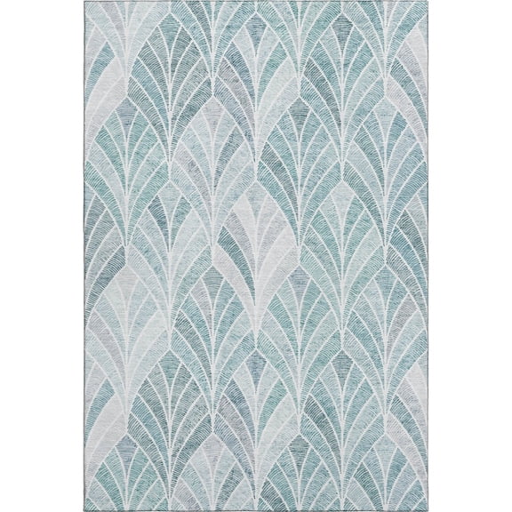Dalyn Rugs Premium Machine Washable Mayfield AMF851 Aqua 8' x 10' Rug