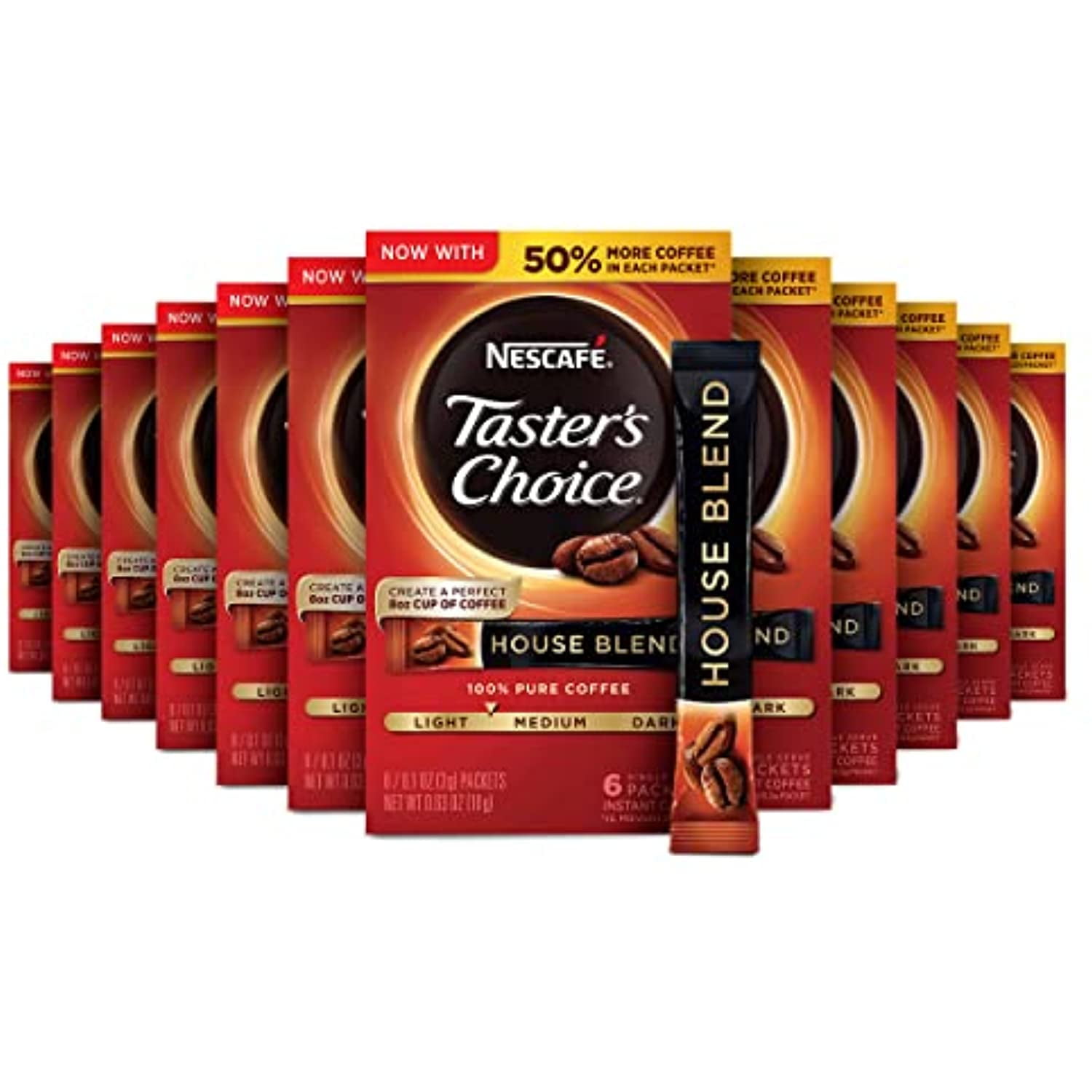 Nescafe Tasters Choice, House Blend Light Medium Roast Instant Coffee