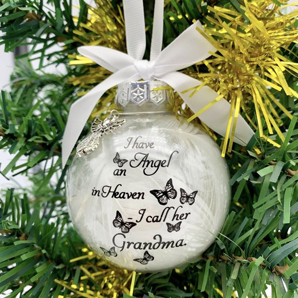 Ofertas del Cyber Monday Adornos navideños blancos de Oefntac Adornos navideños transparentes Bolas Decoración de recuerdo navideño Ángel de bádminton en el cielo Adornos conmemorativos Recuerdo de