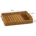 thumbnail image 4 of veasfak Imitation Rattan Woven Bread Baskets Fruit Baskets Fruit Platter Rectangular L L, 4 of 9