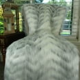 thumbnail image 1 of Thomas Collection Soft Gray White Fox Faux Fur Throw Blanket - 16483, 1 of 5